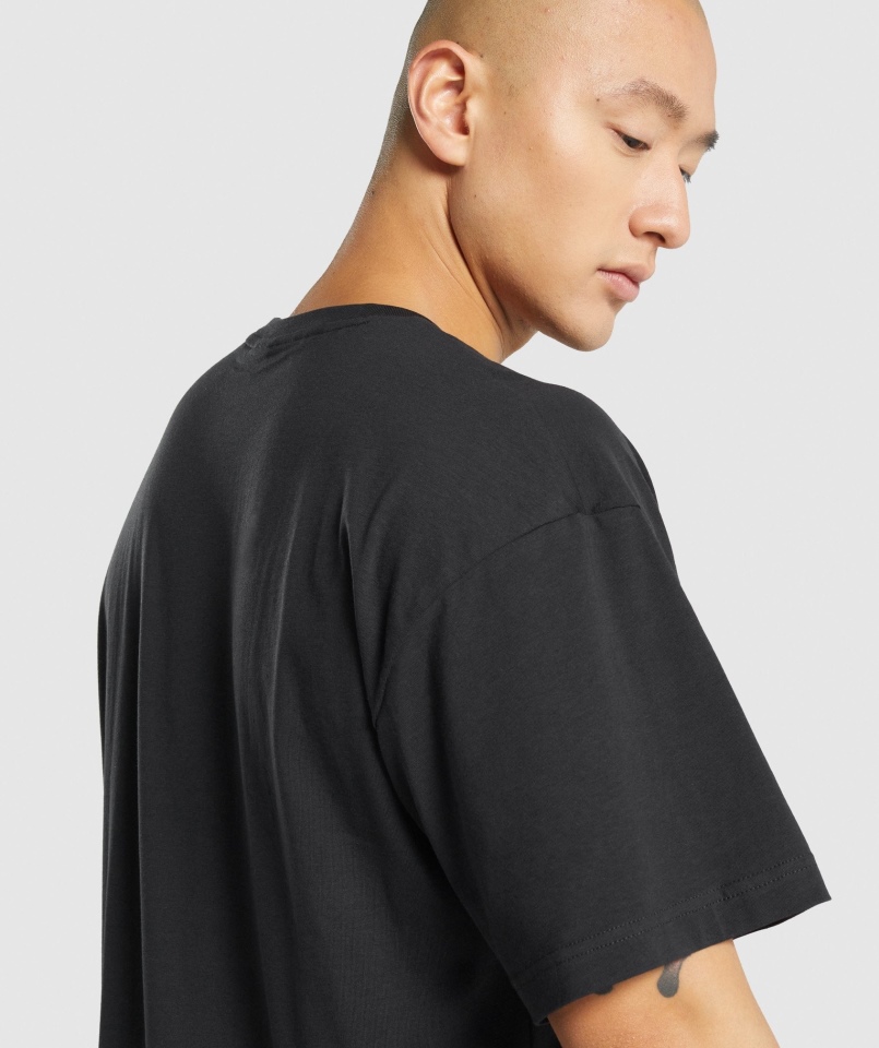 Gymshark Essential T-shirt Oversize Czarny
