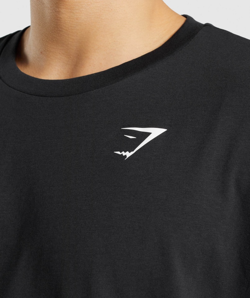 Gymshark Essential T-shirt Oversize Czarny