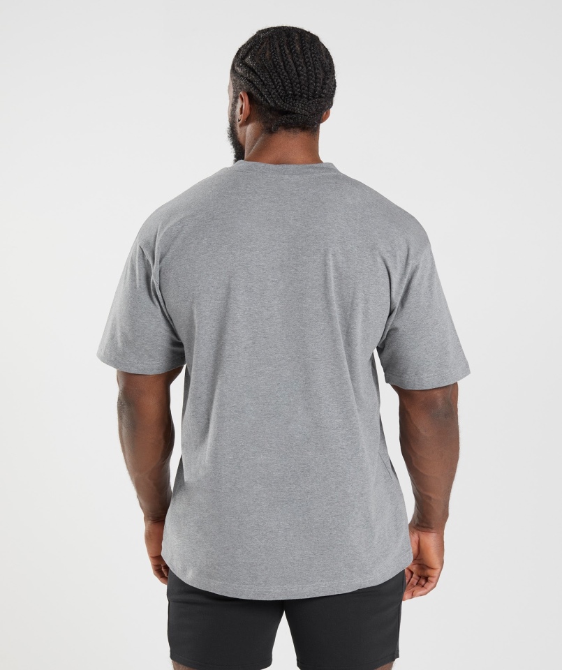 Gymshark Essential T-shirt Oversize Antracytowy Marl