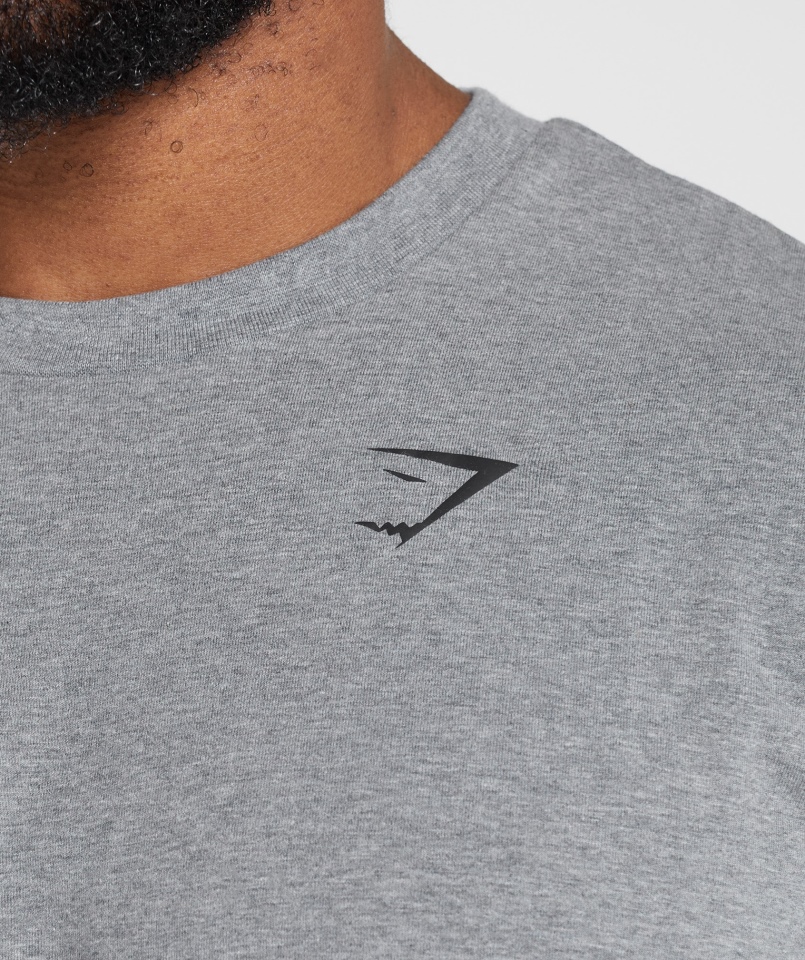 Gymshark Essential T-shirt Oversize Antracytowy Marl
