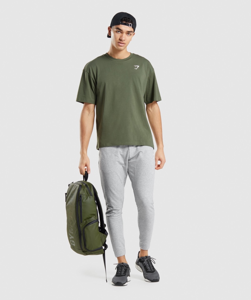 Gymshark Essential Oversize T-shirt Core Oliwkowy