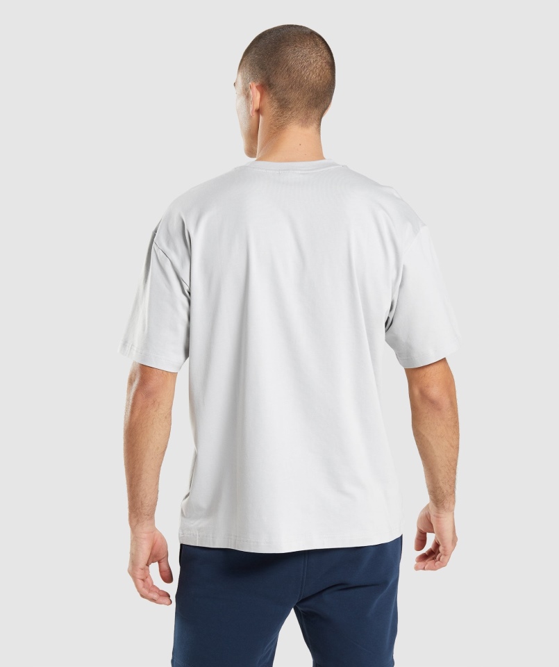 Gymshark Essential T-shirt Oversize Jasnoszary