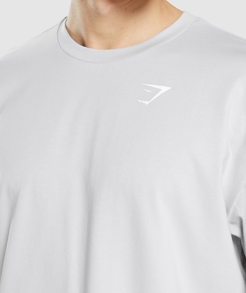 Gymshark Essential T-shirt Oversize Jasnoszary