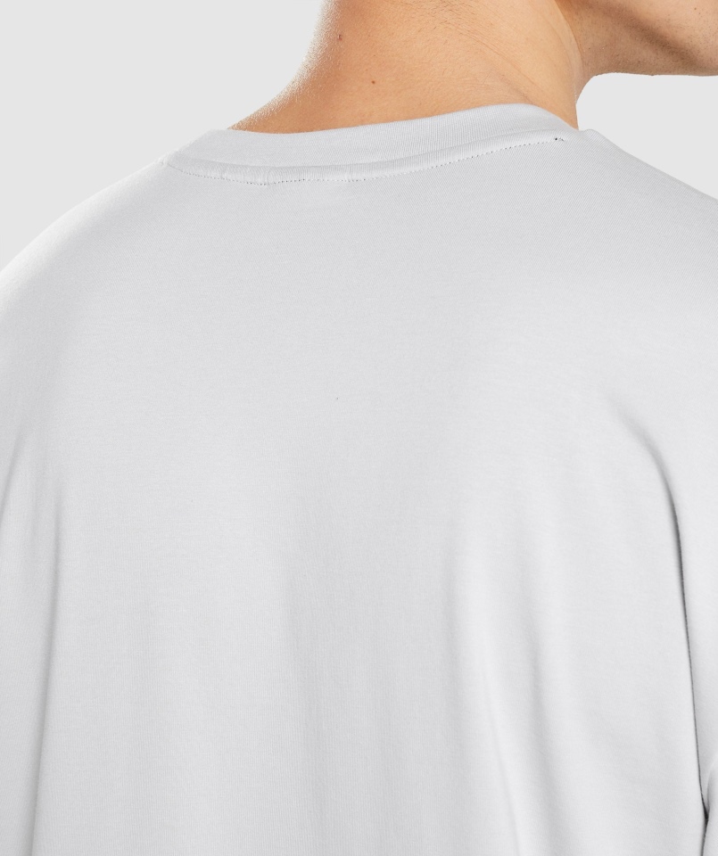 Gymshark Essential T-shirt Oversize Jasnoszary