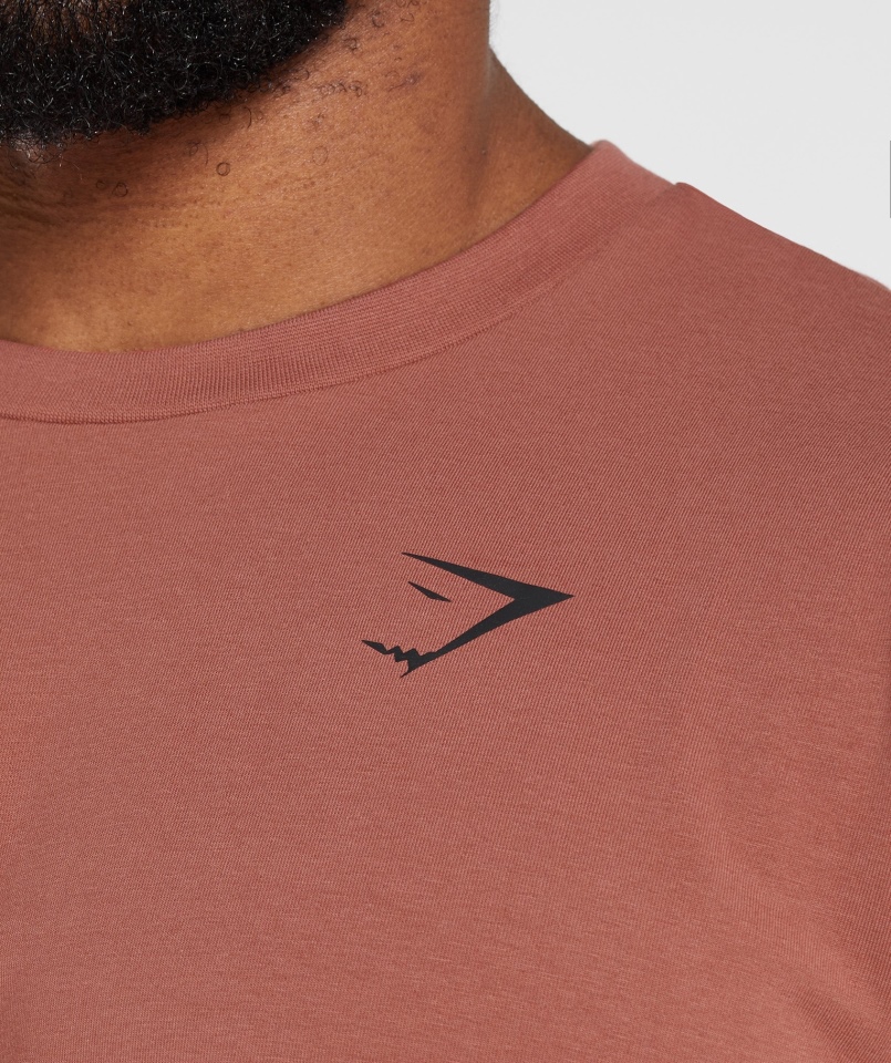 Gymshark Essential T-shirt Oversize Różowo-brązowy