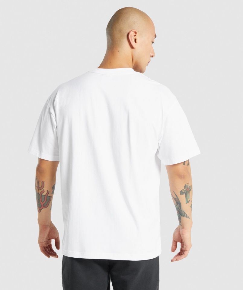 Gymshark Essential T-shirt Oversize Biały