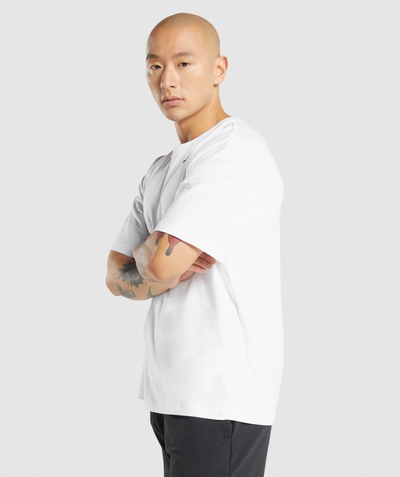 Gymshark Essential T-shirt Oversize Biały