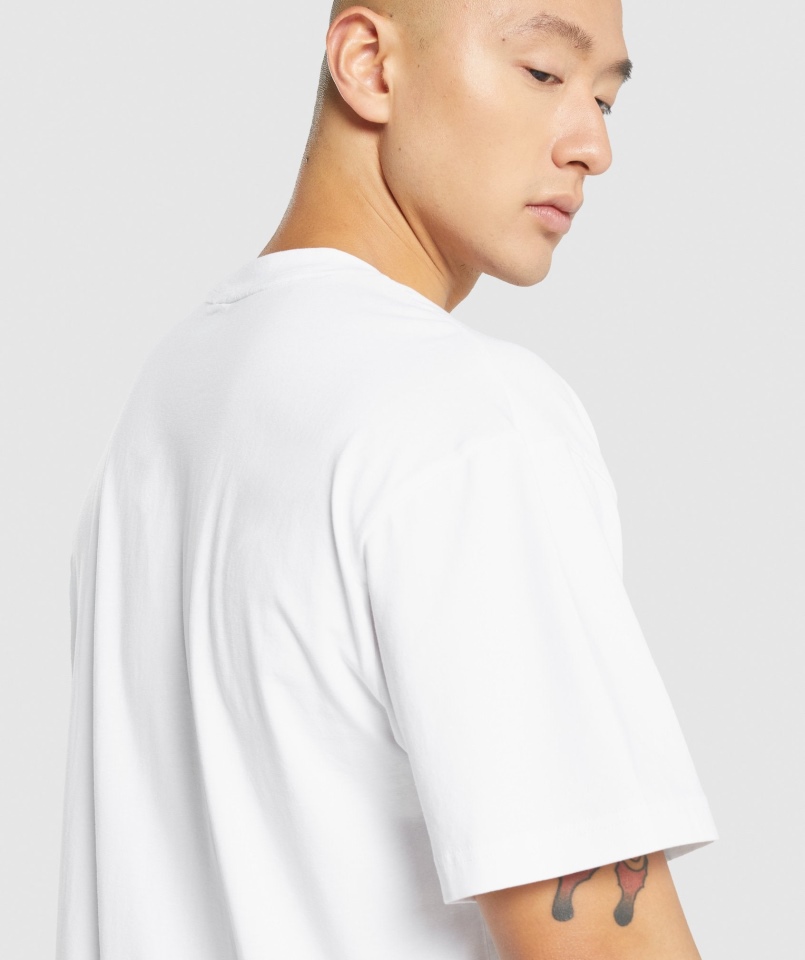 Gymshark Essential T-shirt Oversize Biały