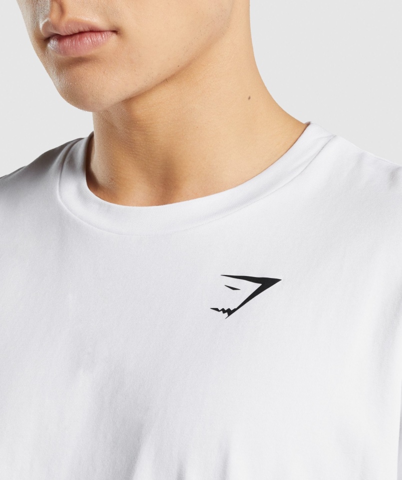 Gymshark Essential T-shirt Oversize Biały
