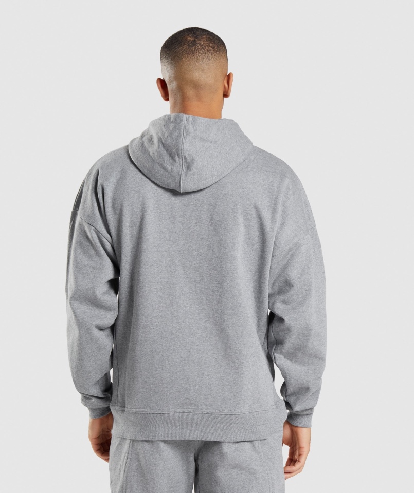 Gymshark Essential Bluza Z Kapturem Zapinana Na Zamek W Kolorze Antracytowym Marl
