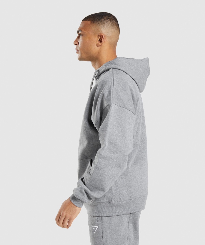 Gymshark Essential Bluza Z Kapturem Zapinana Na Zamek W Kolorze Antracytowym Marl