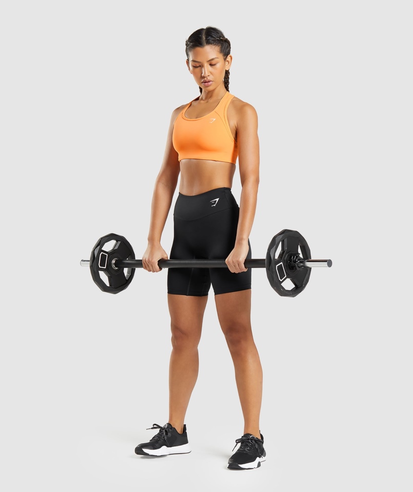 Gymshark Essential Racer Back Biustonosz Sportowy Morelowy Pomarańczowy