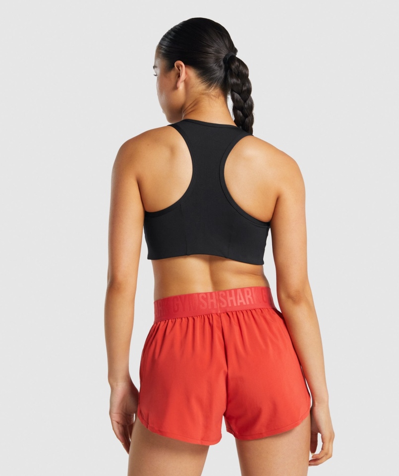 Biustonosz Sportowy Gymshark Essential Racer Back Czarny
