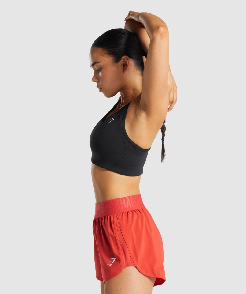 Biustonosz Sportowy Gymshark Essential Racer Back Czarny