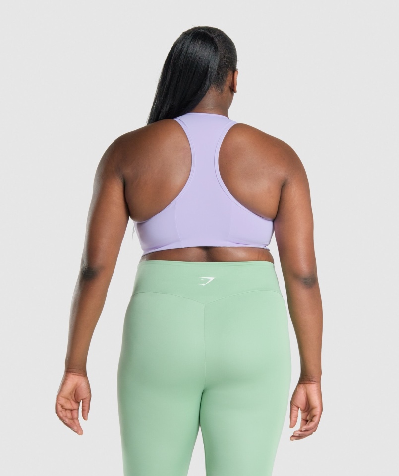 Gymshark Essential Racer Back Biustonosz Sportowy Jasnofioletowy