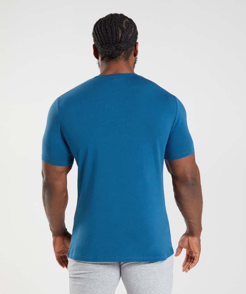 Gymshark Essential T-shirt Niebieski Atlantycki