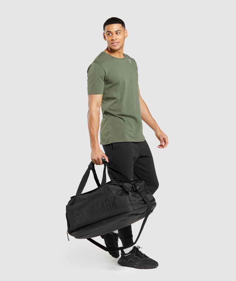 Gymshark Essential T-shirt Core Oliwkowy