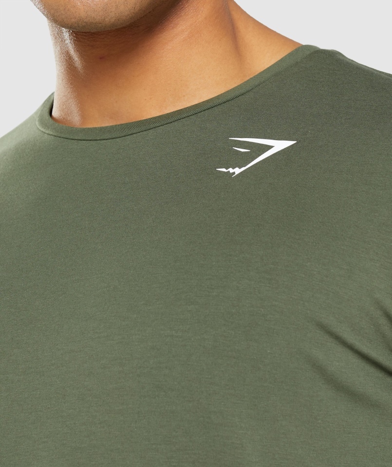 Gymshark Essential T-shirt Core Oliwkowy