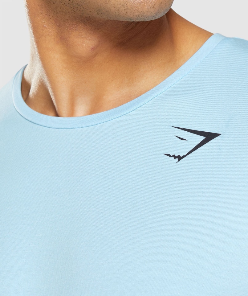 Gymshark Essential T-shirt Lniany Niebieski