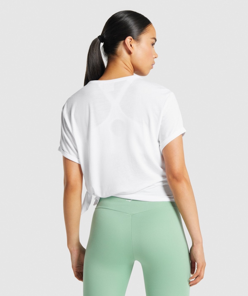 Gymshark Essential T-shirt Damski Biały