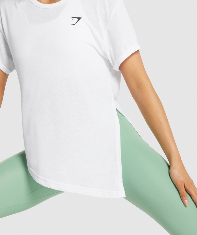 Gymshark Essential T-shirt Damski Biały