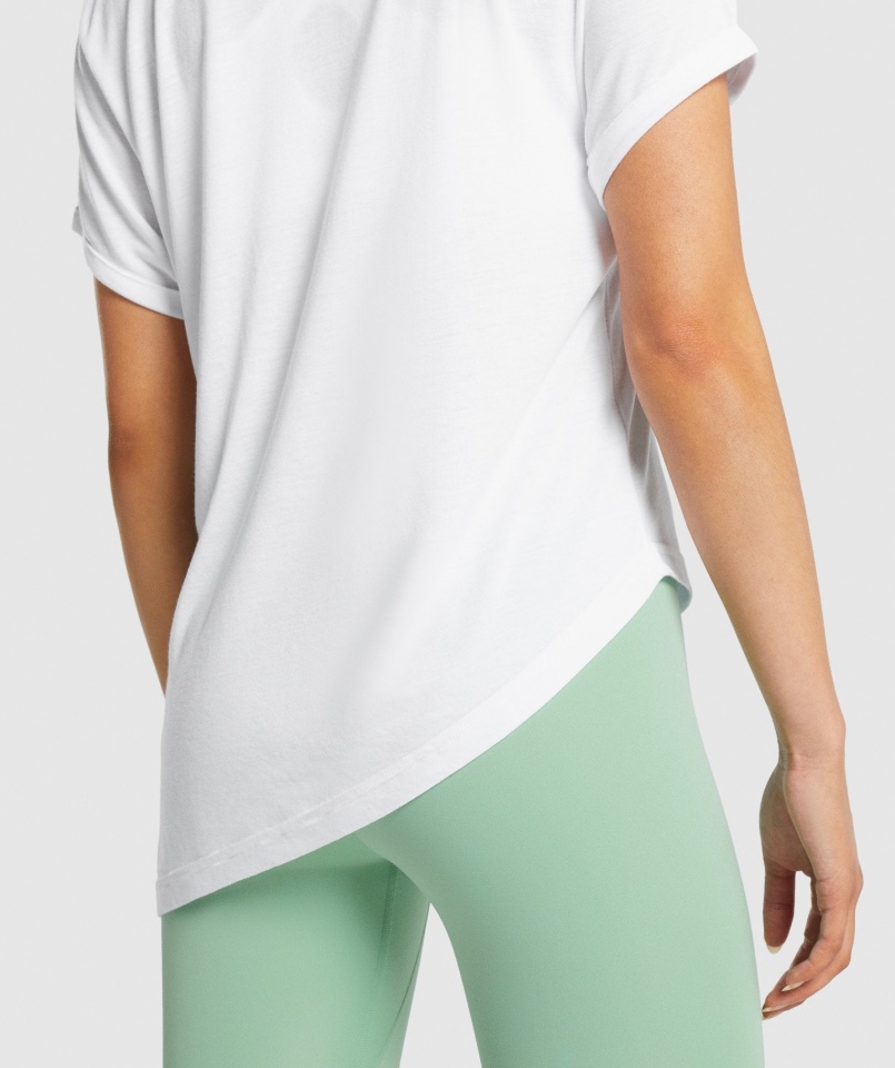 Gymshark Essential T-shirt Damski Biały