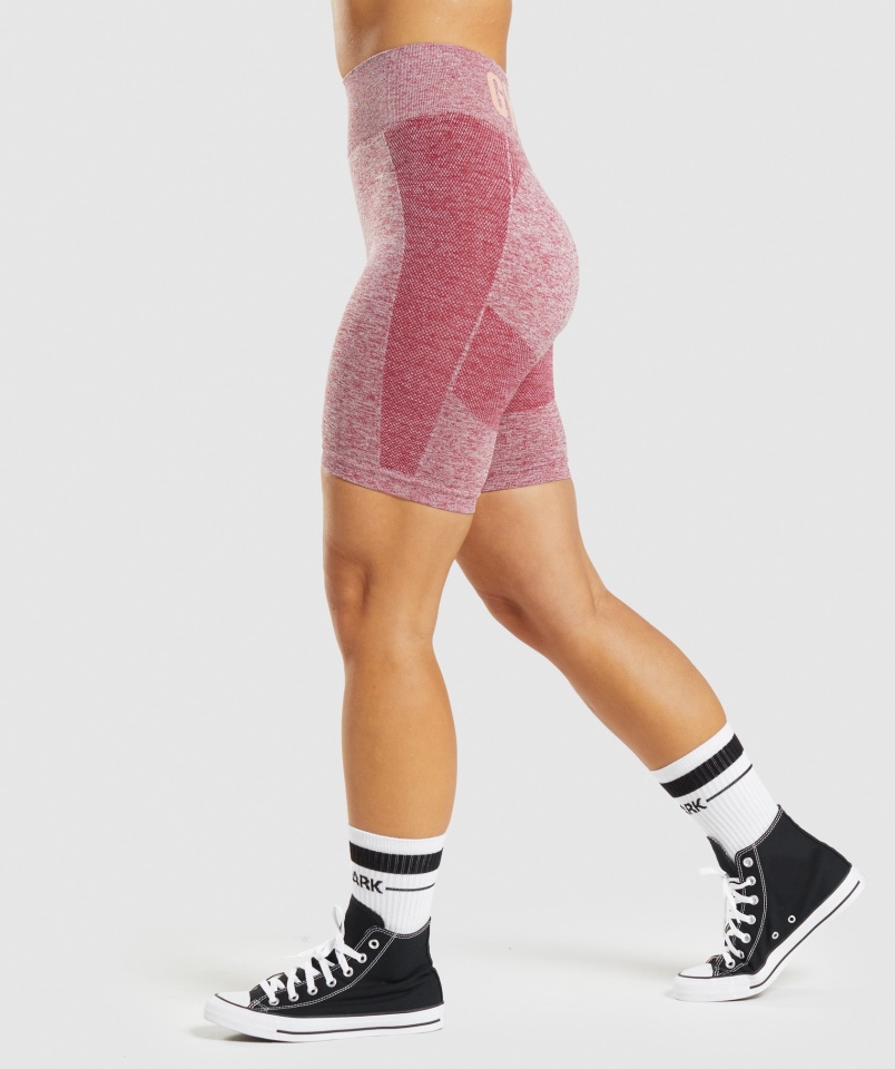 Spodenki Kolarskie Gymshark Flex Bordowe Marl