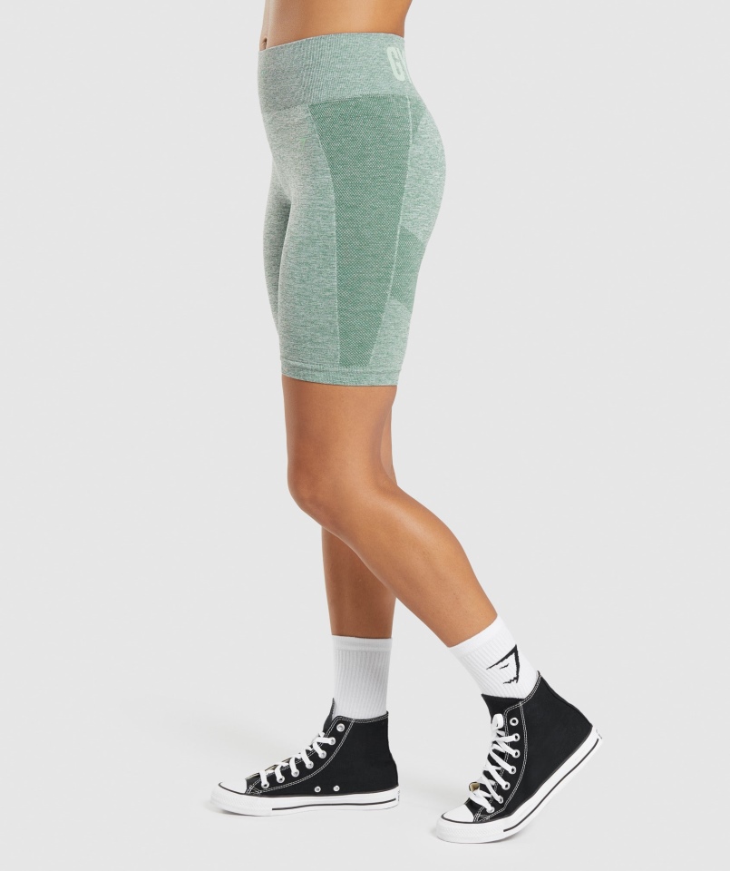 Spodenki Kolarskie Gymshark Flex Studio Zielone Marl