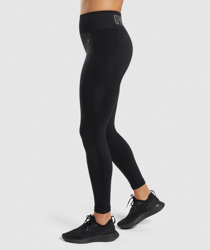 Legginsy Z Wysokim Stanem Gymshark Flex Czarne