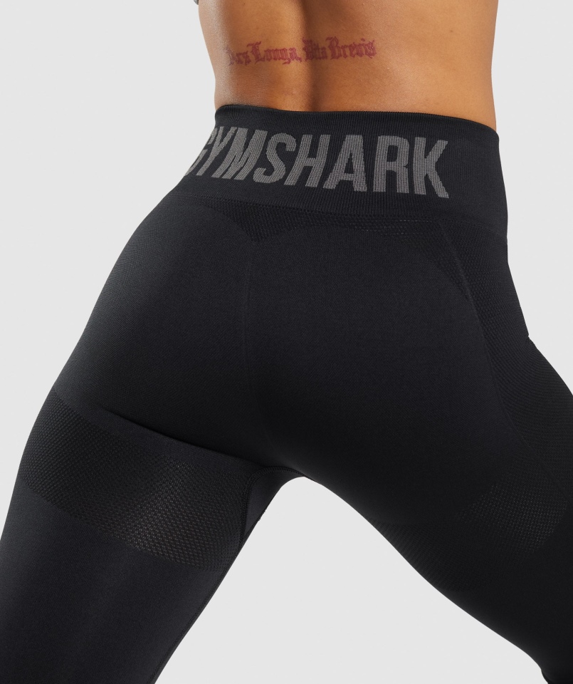 Legginsy Z Wysokim Stanem Gymshark Flex Czarne