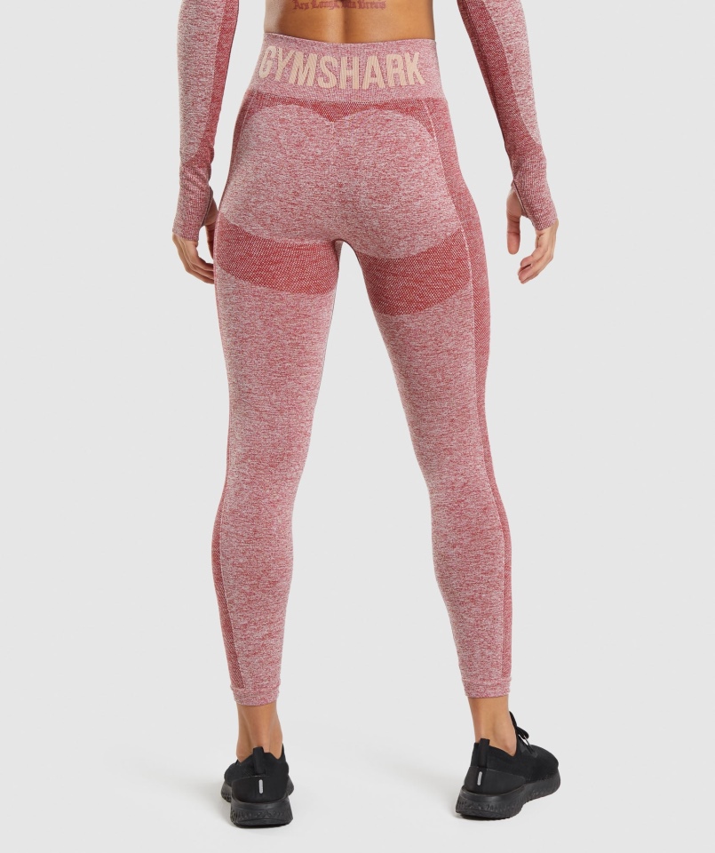 Gymshark Flex Legginsy Z Wysokim Stanem Bordowe Marl