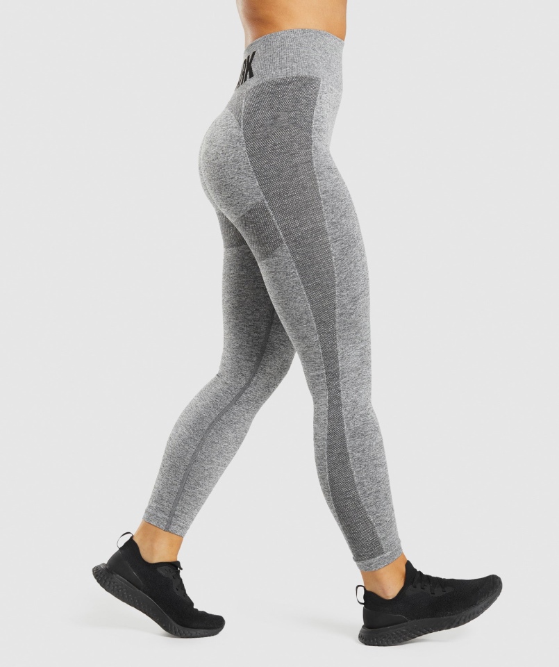 Gymshark Flex Legginsy Z Wysokim Stanem Antracytowe Marl