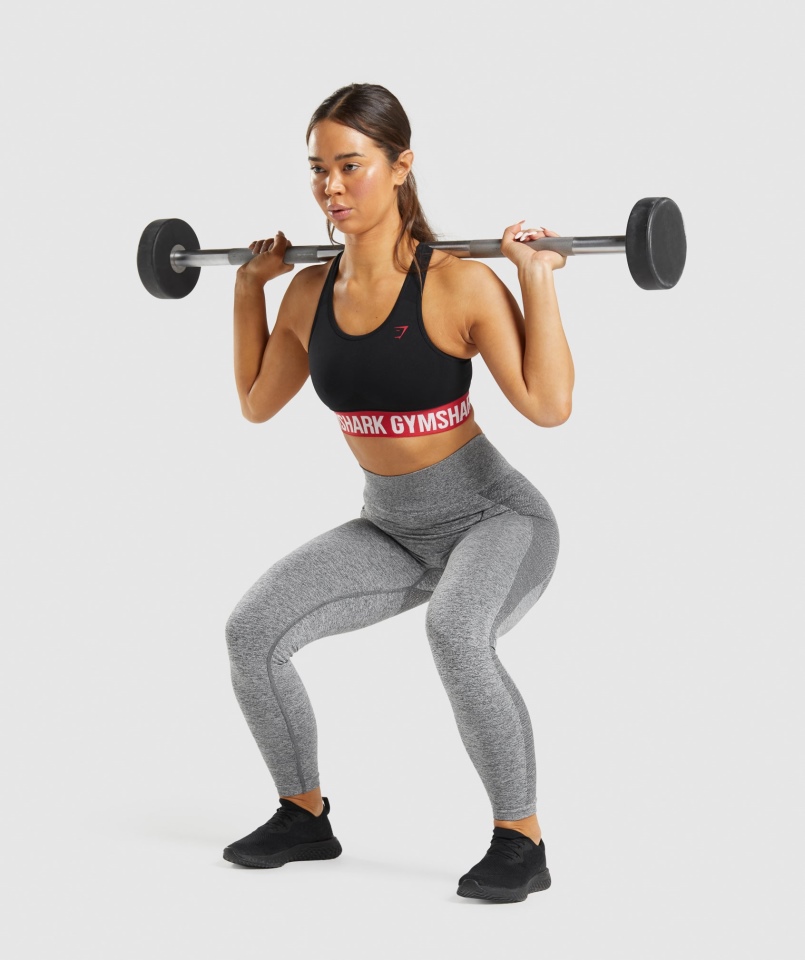 Gymshark Flex Legginsy Z Wysokim Stanem Antracytowe Marl