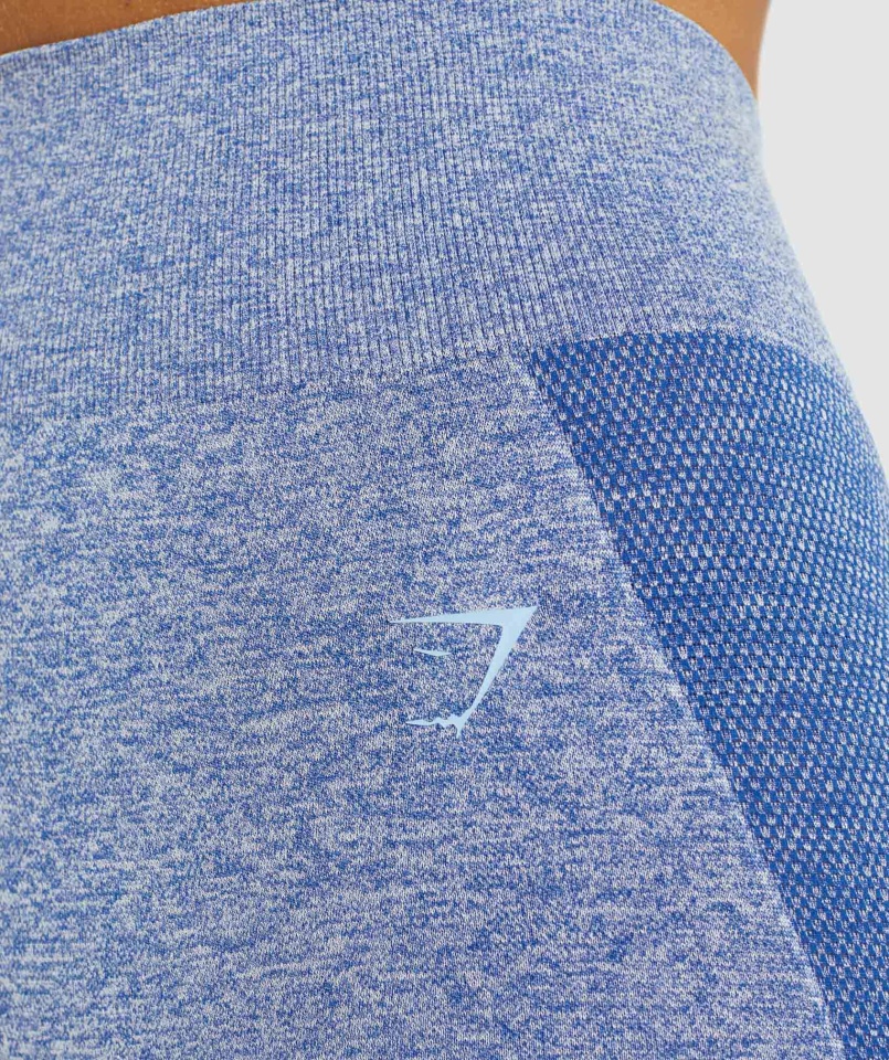 Gymshark Flex Legginsy Z Wysokim Stanem Earl Blue Marl