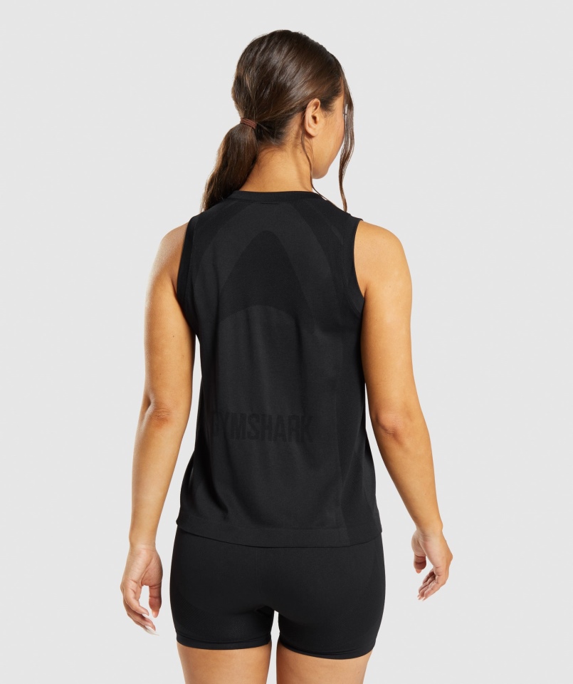 Gymshark Flex Luźny Podkoszulek Czarny