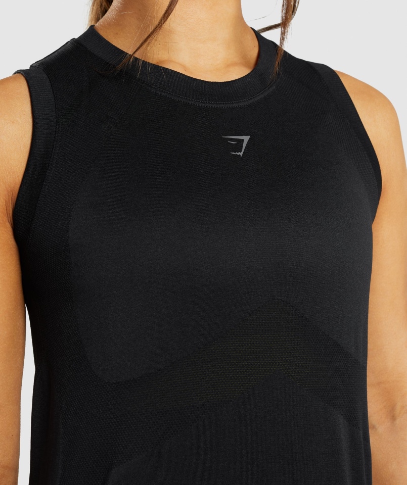 Gymshark Flex Luźny Podkoszulek Czarny