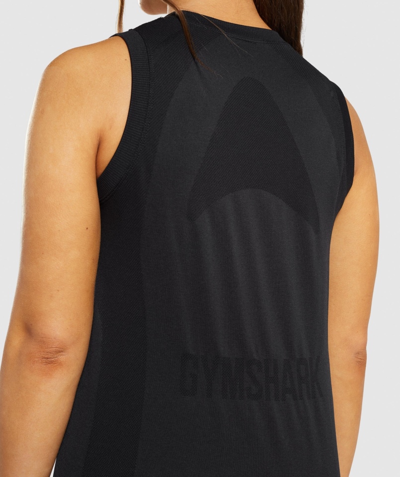 Gymshark Flex Luźny Podkoszulek Czarny