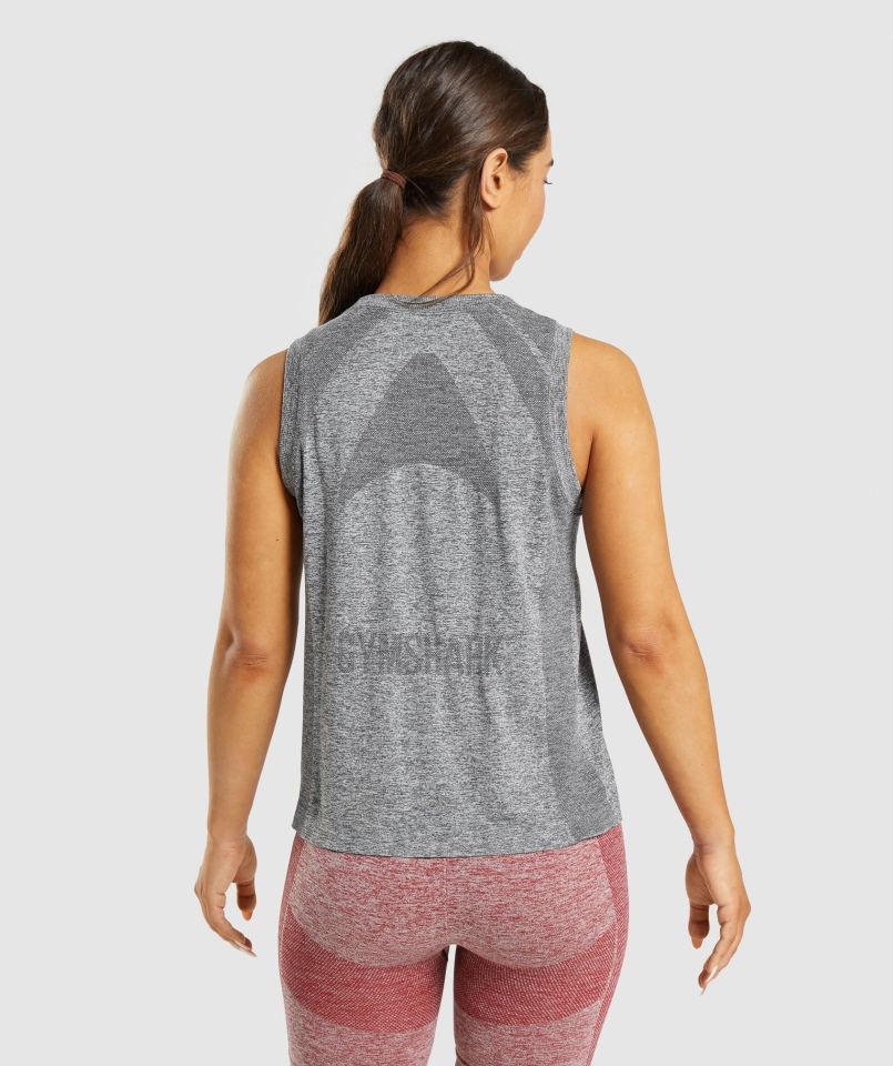 Gymshark Flex Luźny Podkoszulek Antracytowy Marl