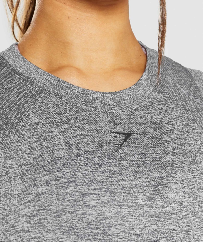 Gymshark Flex Luźny Podkoszulek Antracytowy Marl
