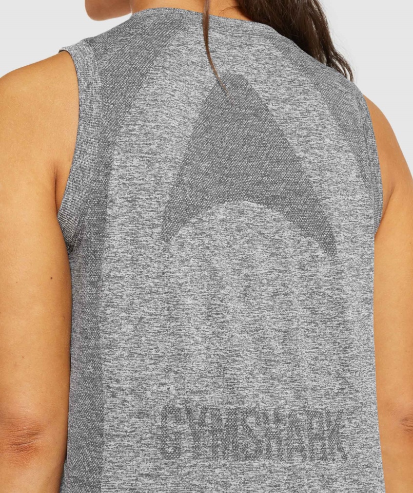 Gymshark Flex Luźny Podkoszulek Antracytowy Marl