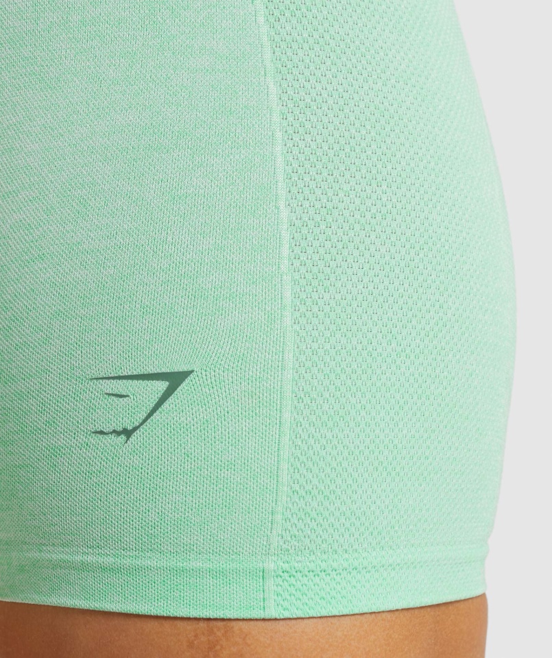 Gymshark Flex Szorty Kaktus Zielony Melanż