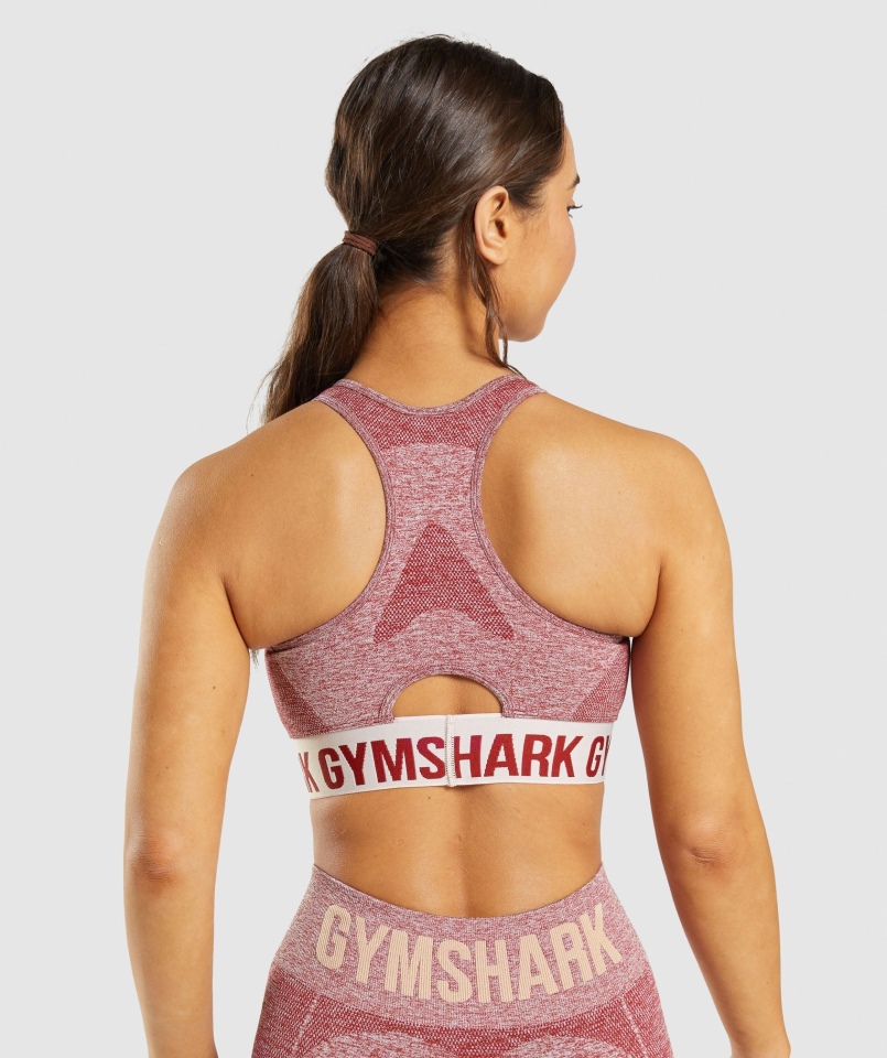 Biustonosz Sportowy Gymshark Flex Bordowy Marl