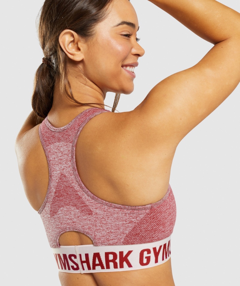 Biustonosz Sportowy Gymshark Flex Bordowy Marl