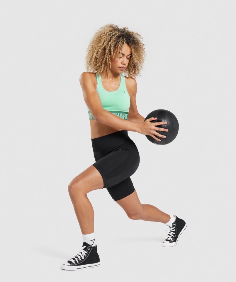 Biustonosz Sportowy Gymshark Flex Kaktus Zielony Melanż