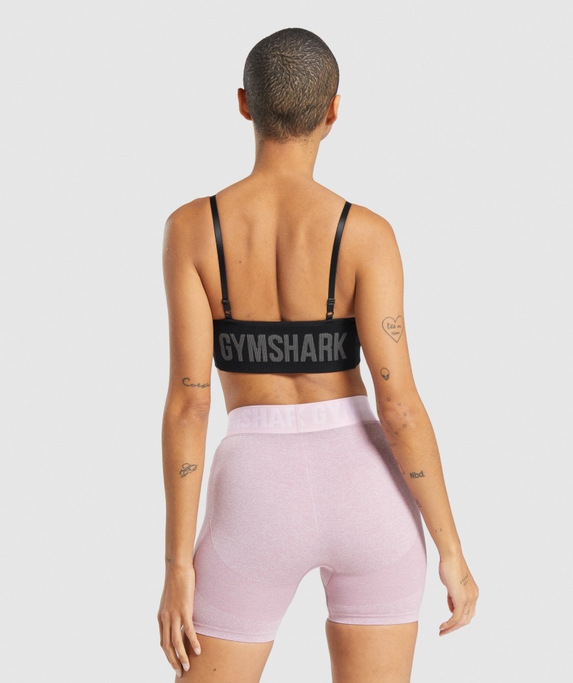Gymshark Flex Strappy Biustonosz Sportowy Czarno-węglowy