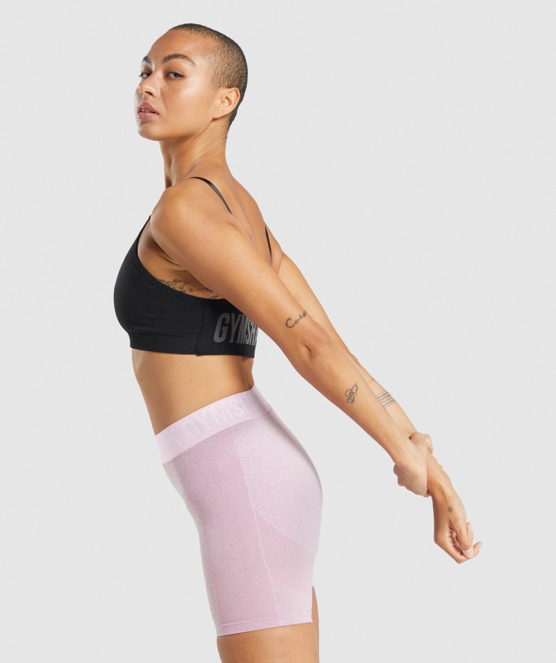 Gymshark Flex Strappy Biustonosz Sportowy Czarno-węglowy