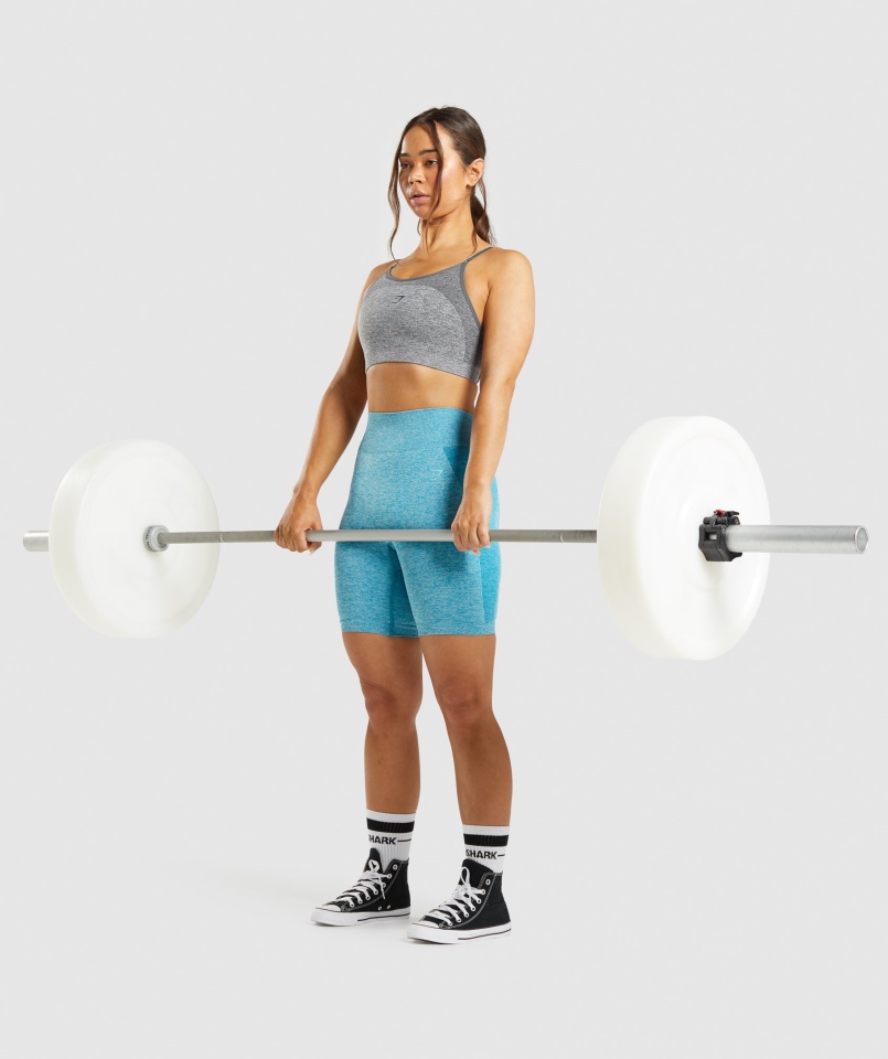 Gymshark Flex Strappy Biustonosz Sportowy Antracyt Marl