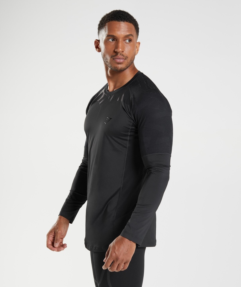 Gymshark Forma Koszulka Z Długim Rękawem Czarna