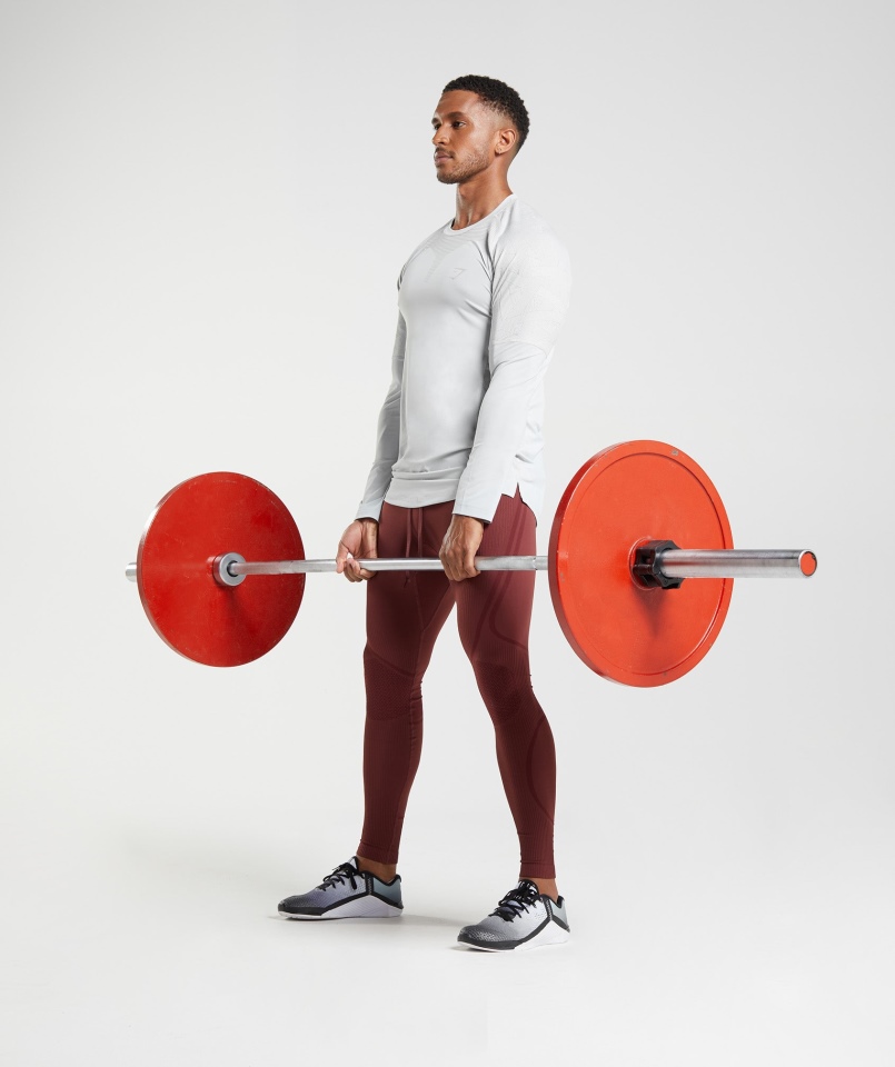 Gymshark Forma Koszulka Z Długim Rękawem Jasnoszara