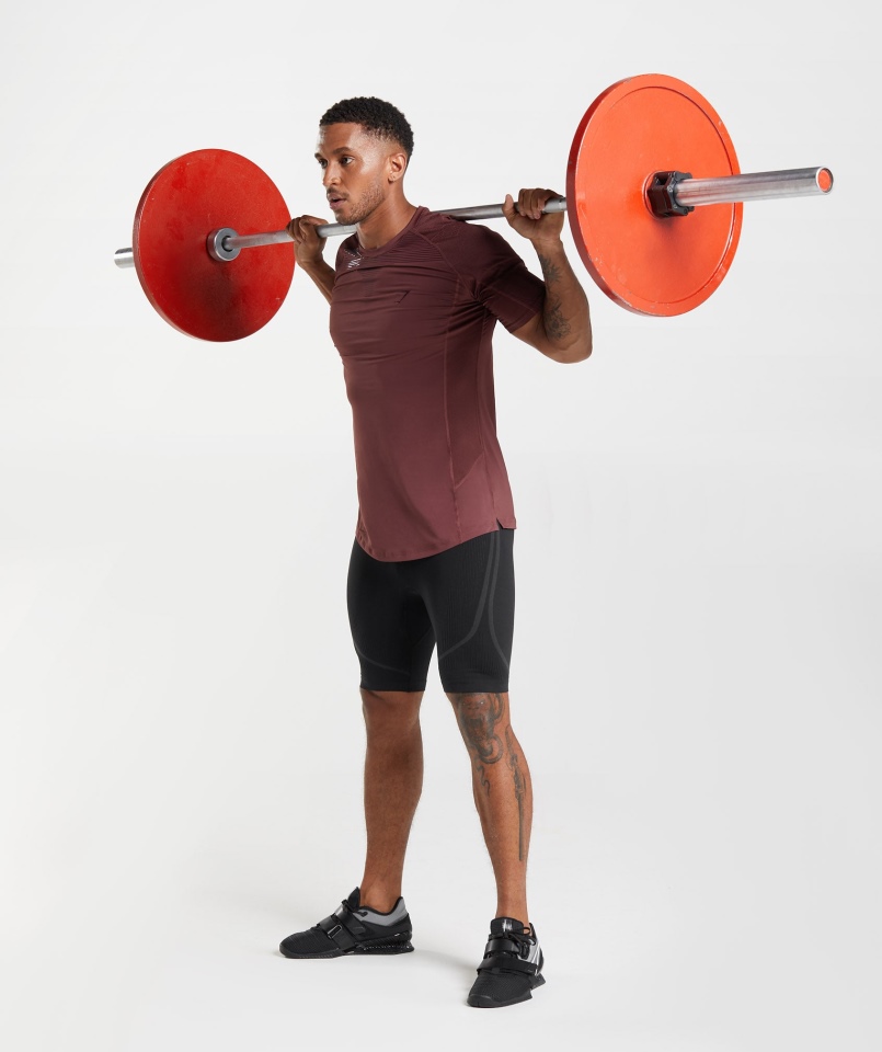 Koszulka W Formie Gymshark Wiśniowo-brązowa